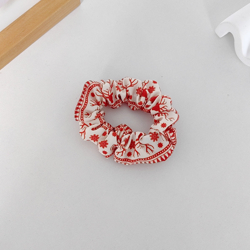 Wholesale Christmas satin large intestine hair tie high elastic rubber band hair tie